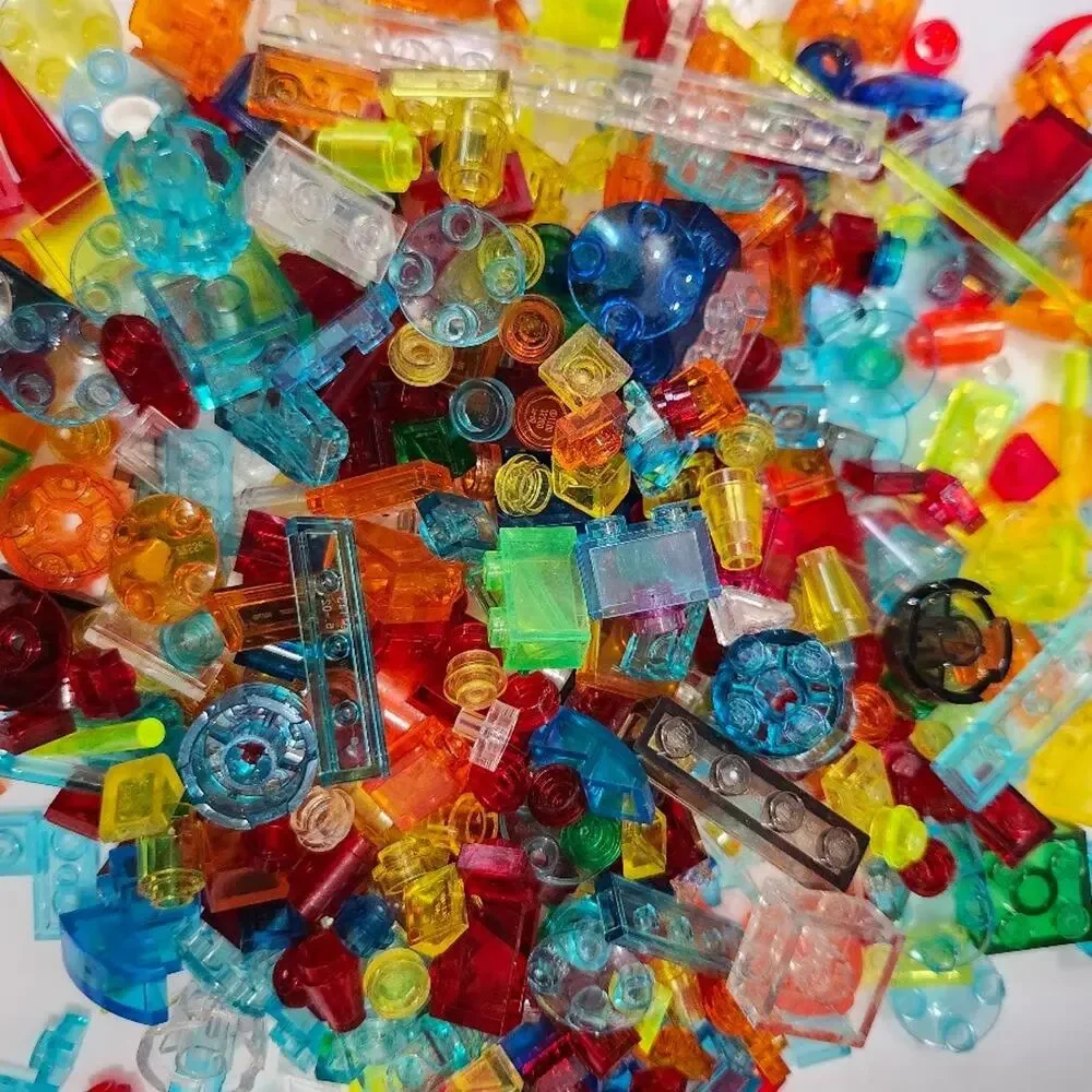 Bulk Lego: Translucent - Sorted, 15oz, Primarily Smalls, Flats, Studs